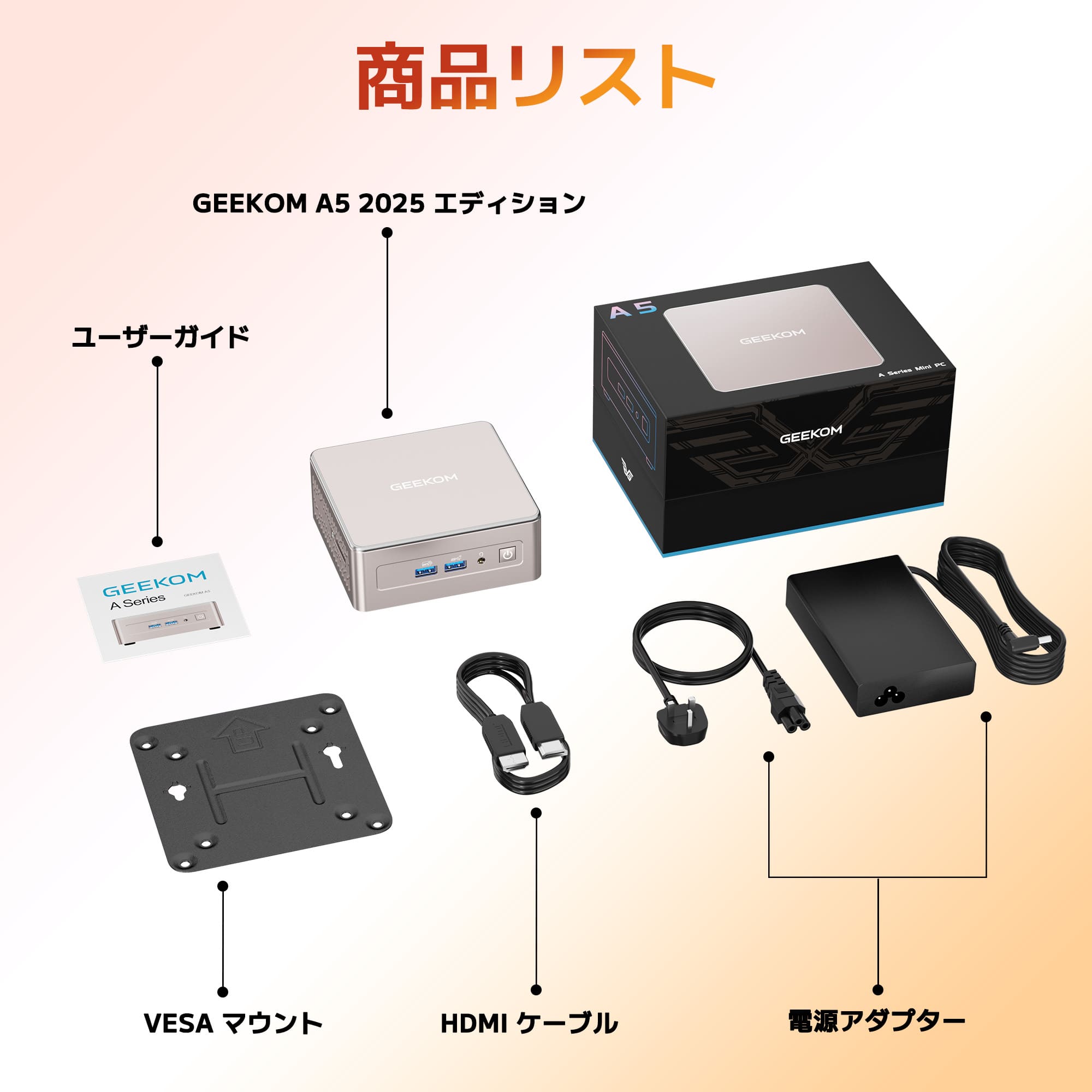 日本限定 GEEKOM A5 2025エディション ミニPC AMD Ryzen R5-7430U/R7-5825U