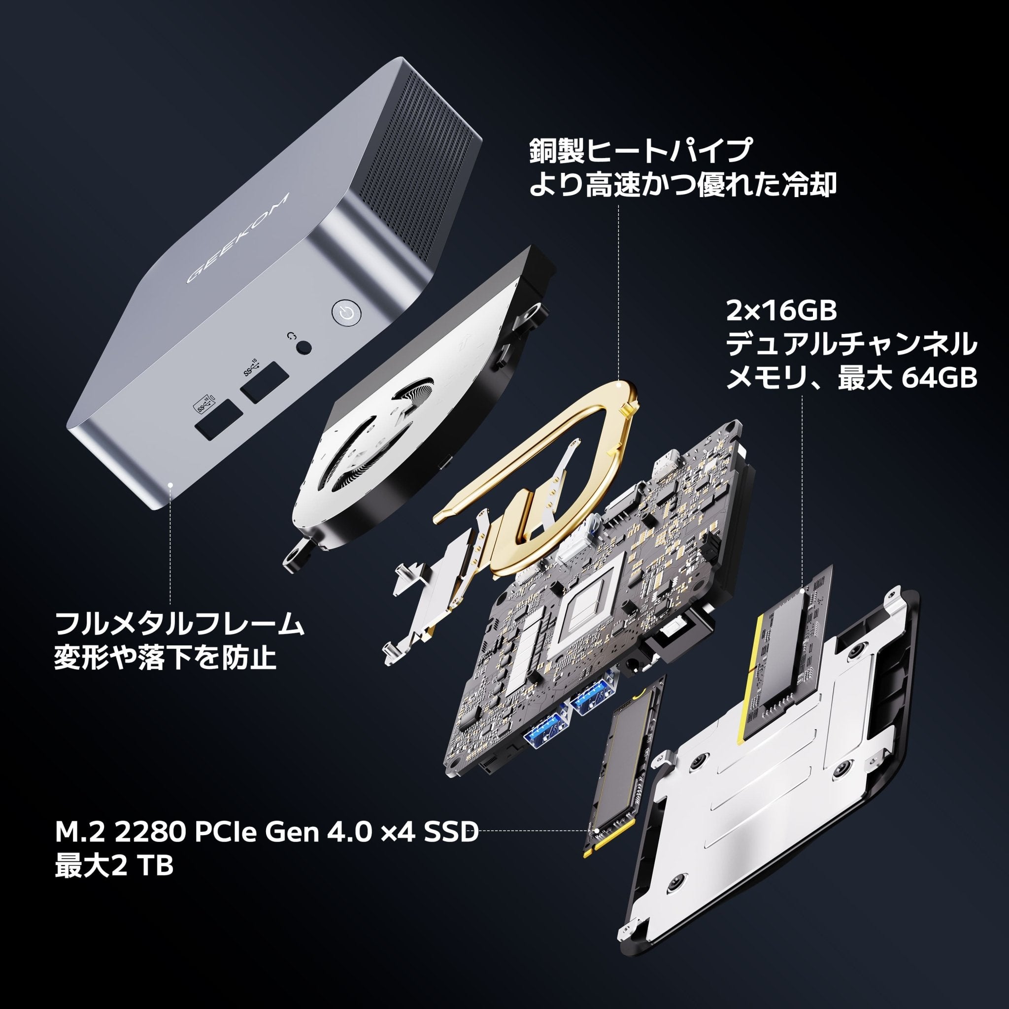 GEEKOM GT13 2025エディション ミニPC第13世代 インテル® CORE™ I9 - 13900HK - 高性能AIミニPC - 【公式】GEEKOM(ギーコム)日本