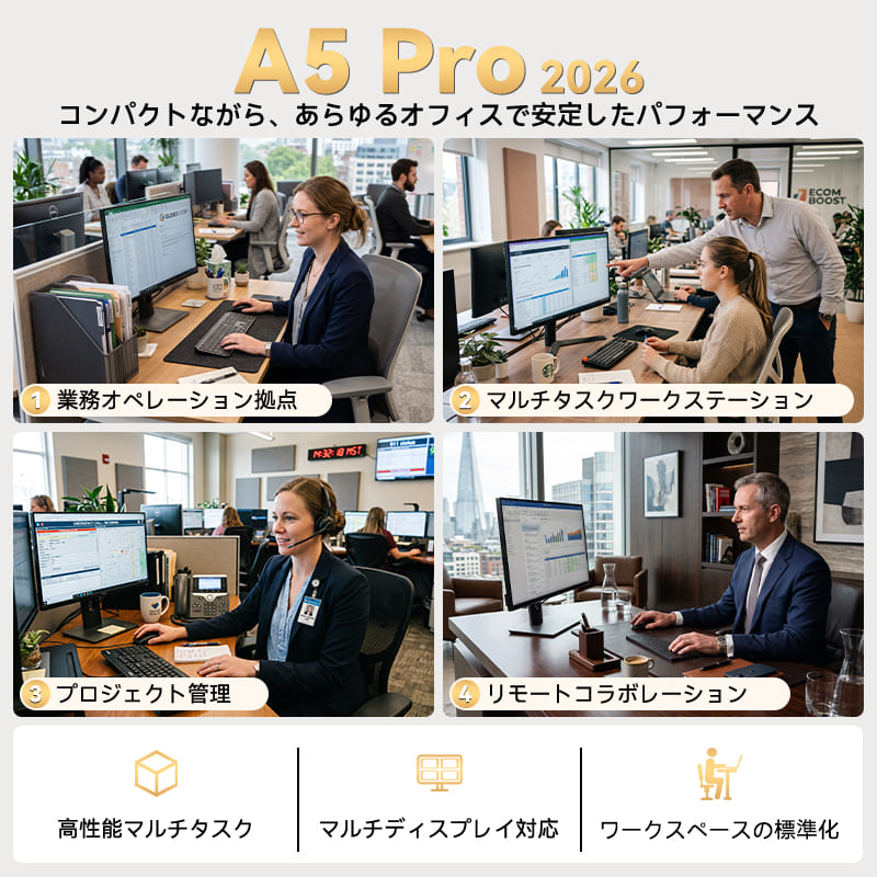 GEEKOM A5 Pro 2026エディションミニPC AMD Ryzen R5-7530U