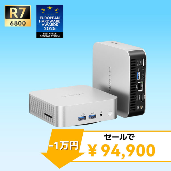 GEEKOM A6 ミニPC（Ryzen7 6800H） GEEKOM NUC A6 ミニPC |AMD Ryzen R7-6800 搭載