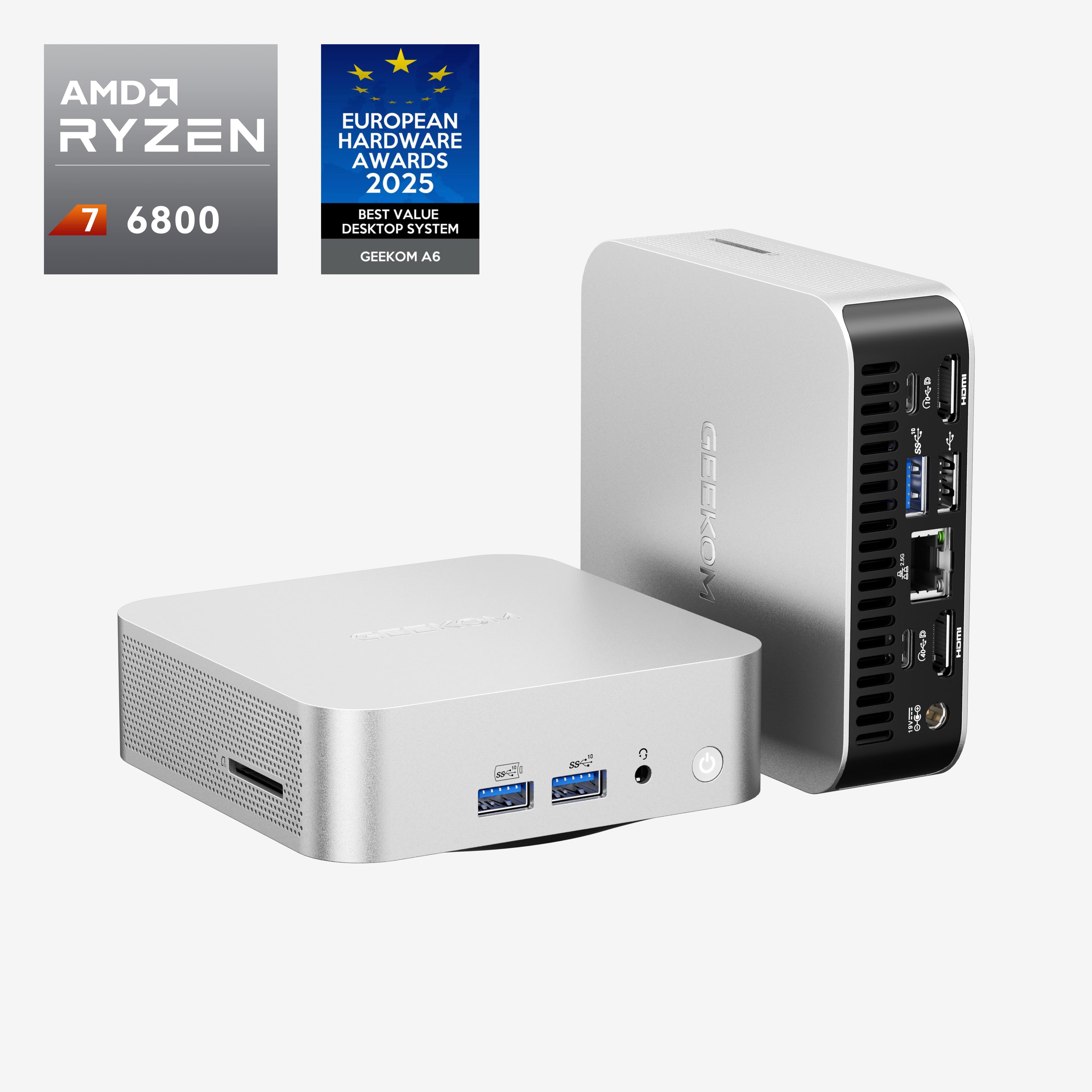 GEEKOM NUC A6 ミニPC |AMD Ryzen R7-6800H 搭載