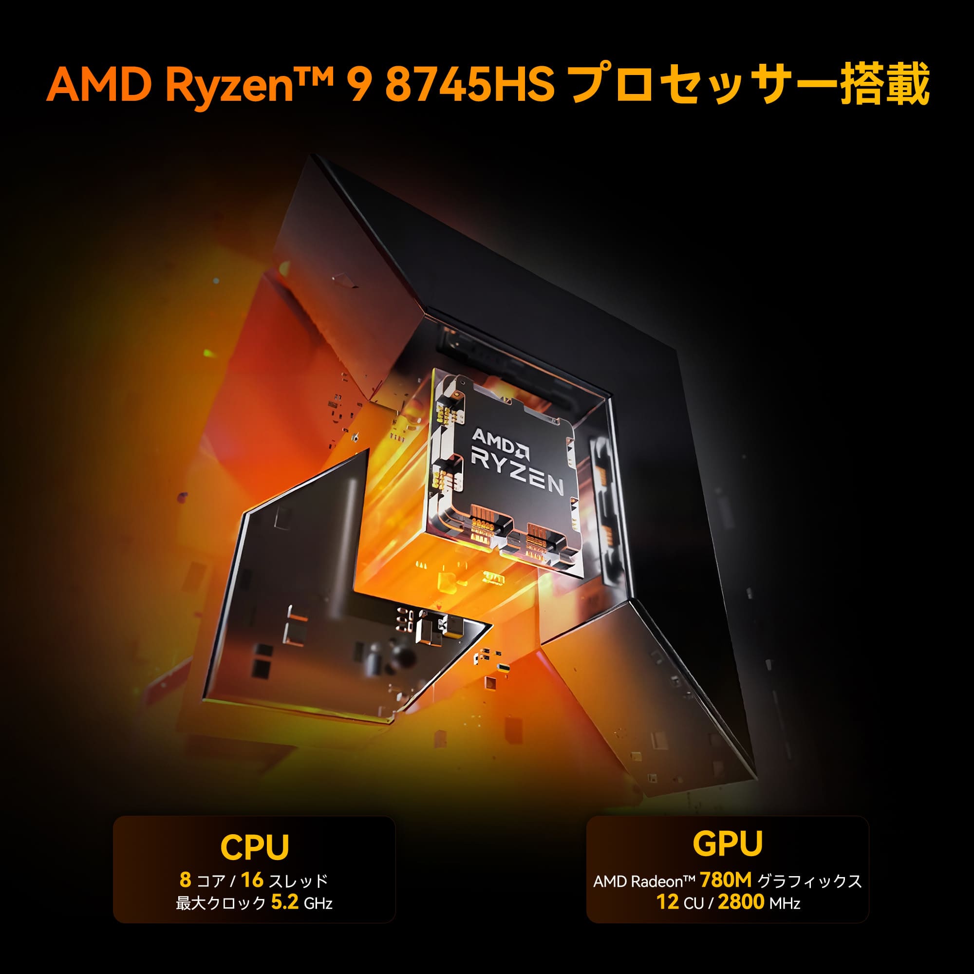 GEEKOM  A8 ミニPC 2026エディション AMD Ryzen R7-8745HS
