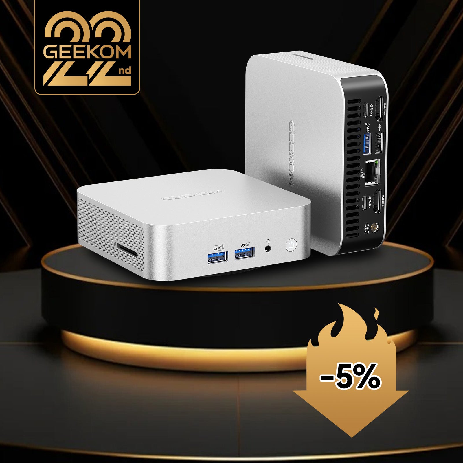 GEEKOM  A8 ミニPC 2025エディション AMD Ryzen R7-8745HS/R9-8945HS