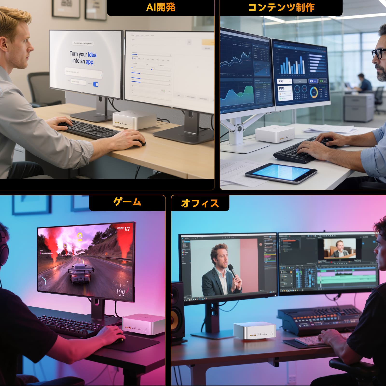 GEEKOM AI PC A9 Mega ミニPC AMD Ryzen AI Max+ 395