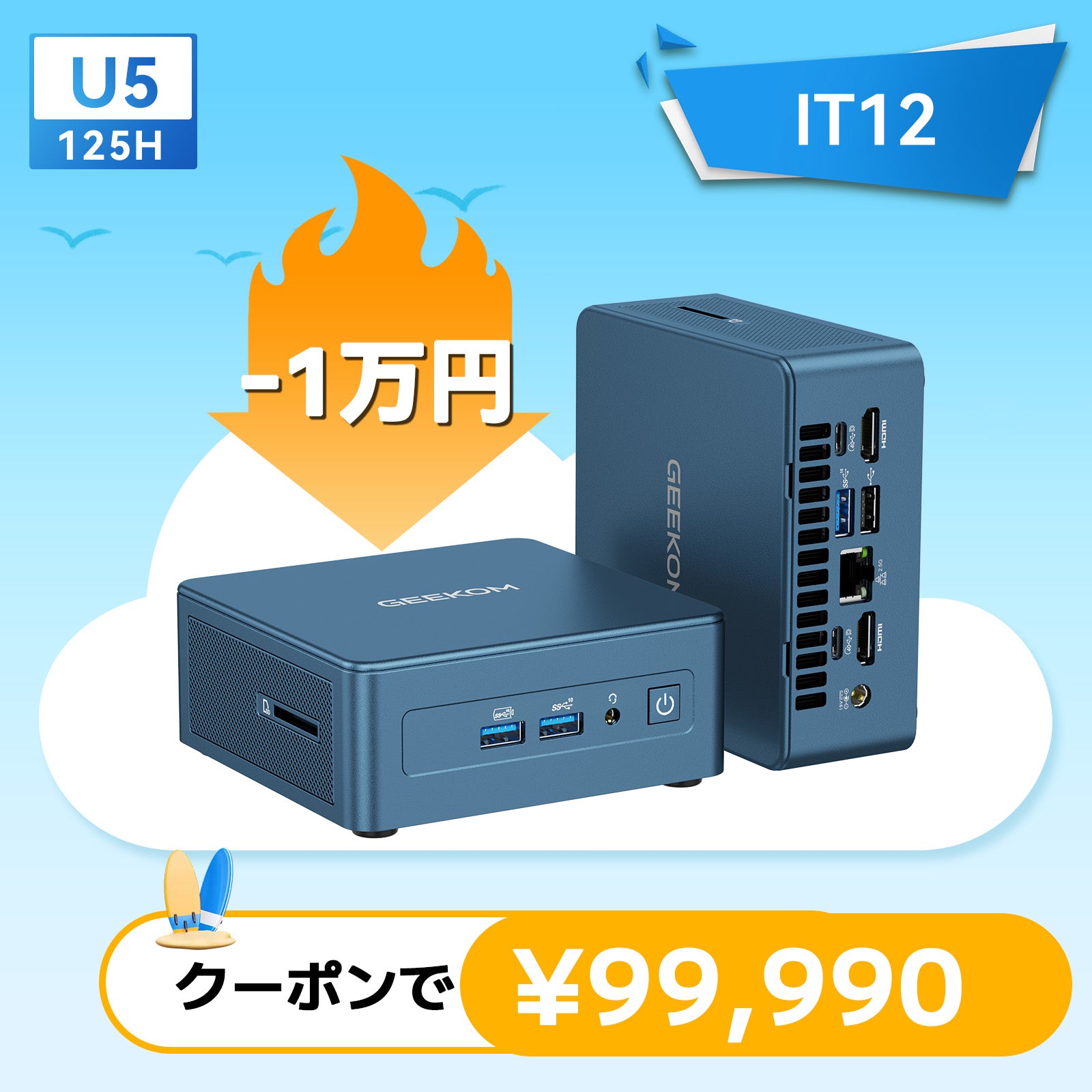 GEEKOM IT12 ミニPC インテル® Core™ U5-125H
