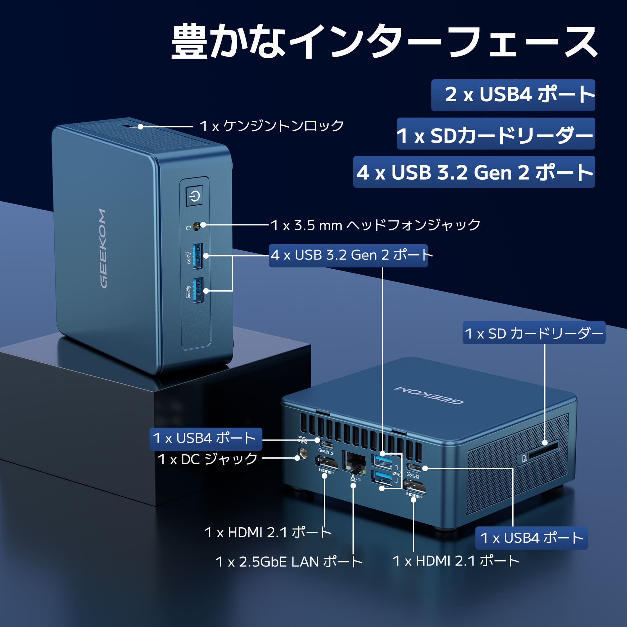 GEEKOM IT13 ミニPC インテル® Core™U7-356H