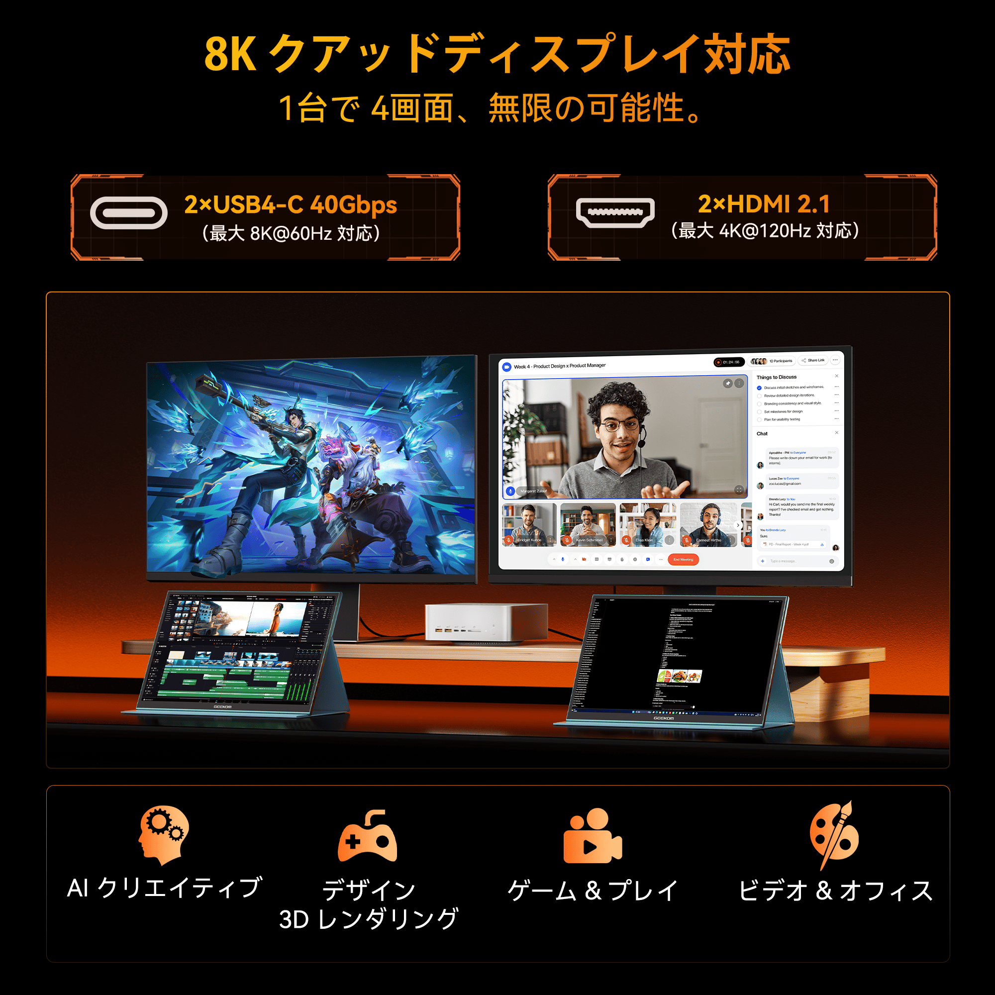 GEEKOM AI PC A9 Mega ミニPC AMD Ryzen AI Max+ 388