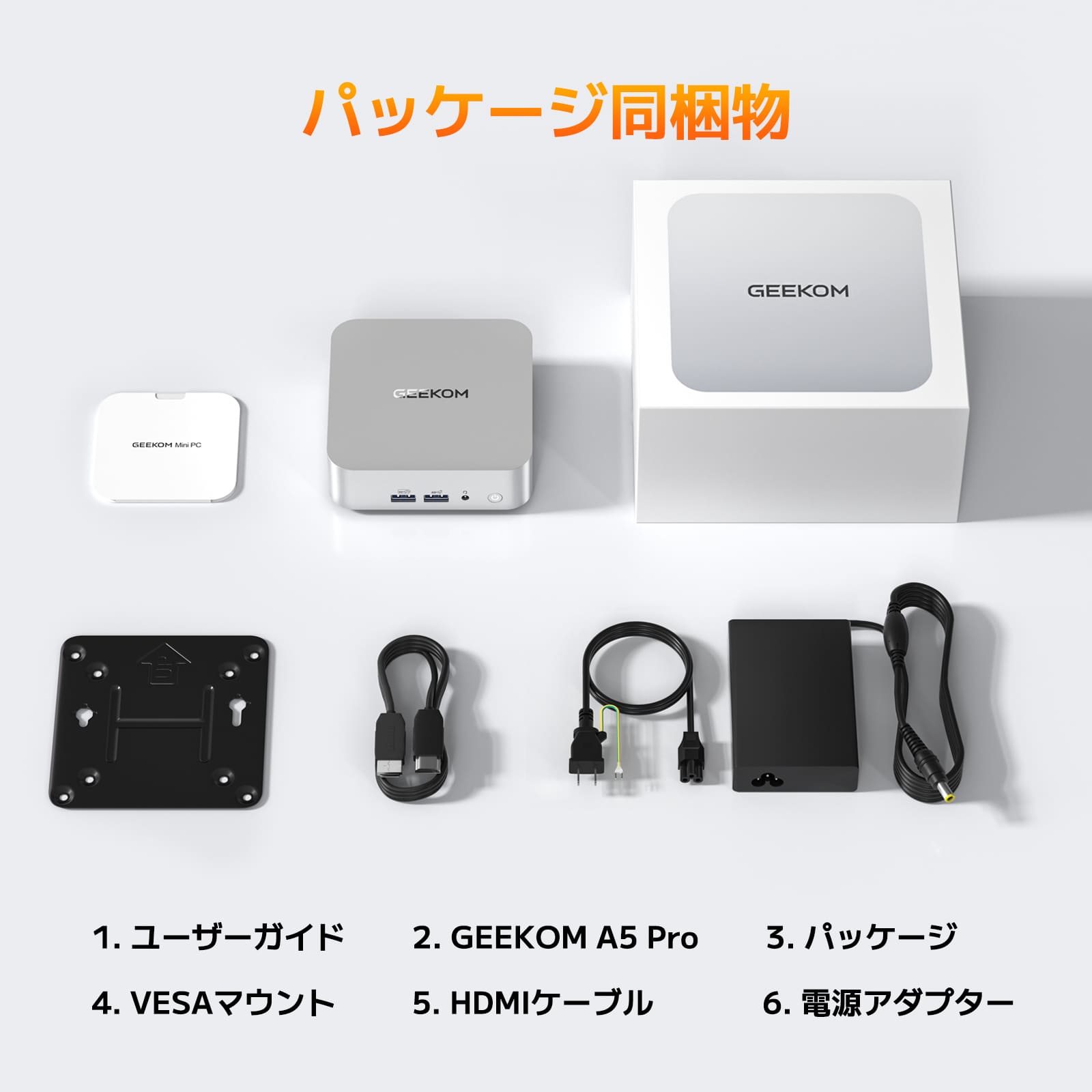 GEEKOM A5PRO ミニPC AMD Ryzen R5 - 7430U/R7 - 5825U - 高性能AIミニＰＣ - 【公式】GEEKOM(ギーコム)日本
