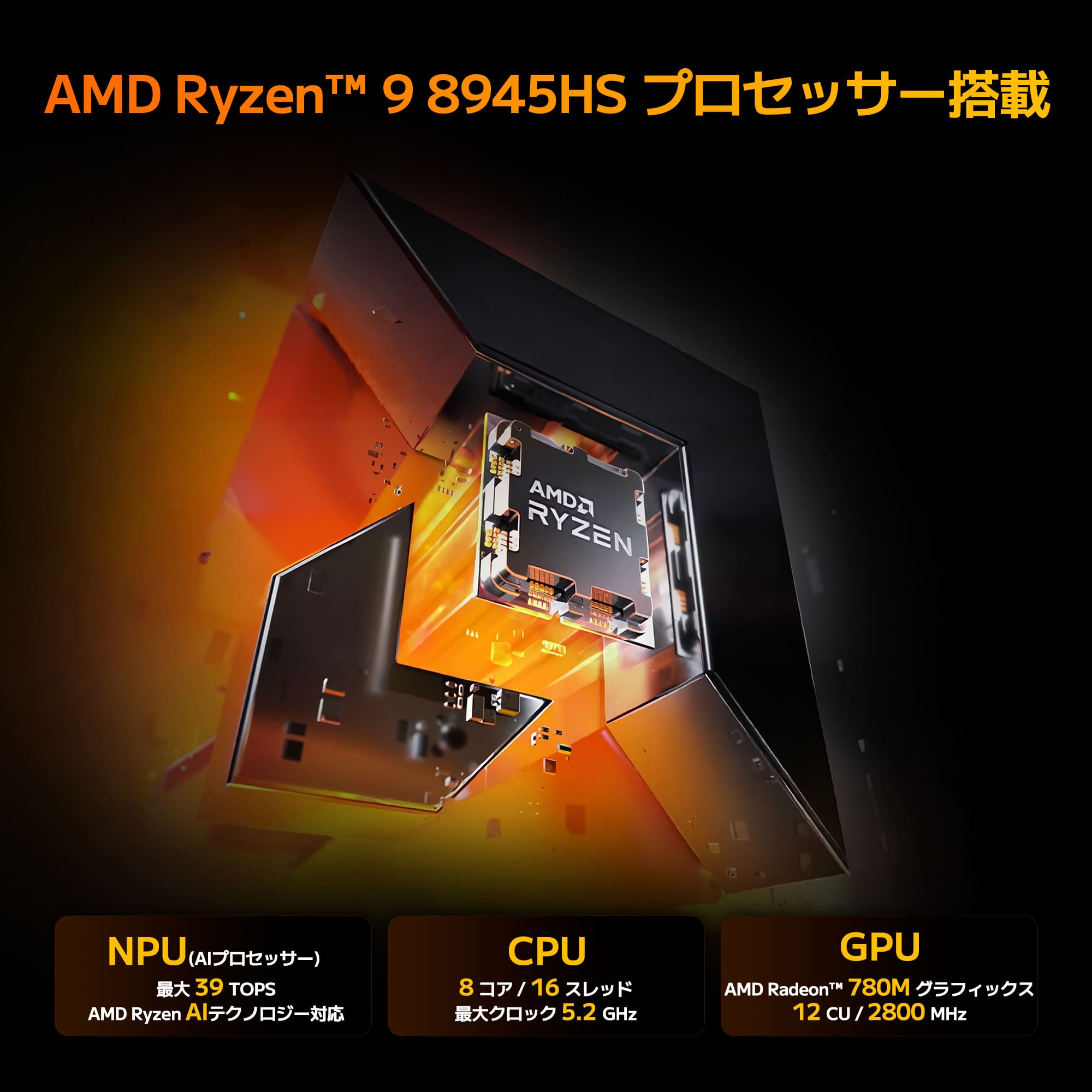 GEEKOM A8 ミニPC 2025エディション AMD Ryzen R7 - 8745HS/R9 - 8945HS - 高性能AIミニＰＣ - 【公式】GEEKOM(ギーコム)日本
