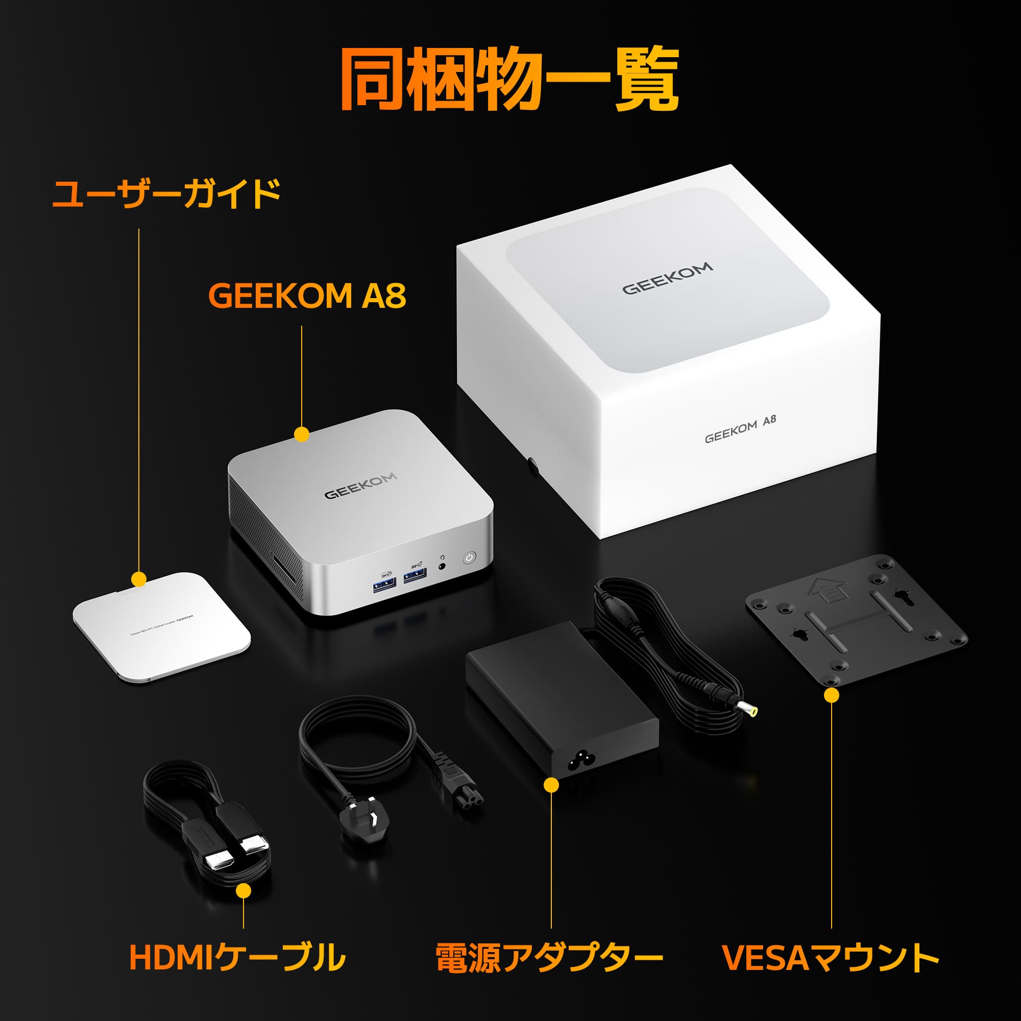 GEEKOM A8 ミニPC 2025エディション AMD Ryzen R7 - 8745HS/R9 - 8945HS - 高性能AIミニＰＣ - 【公式】GEEKOM(ギーコム)日本