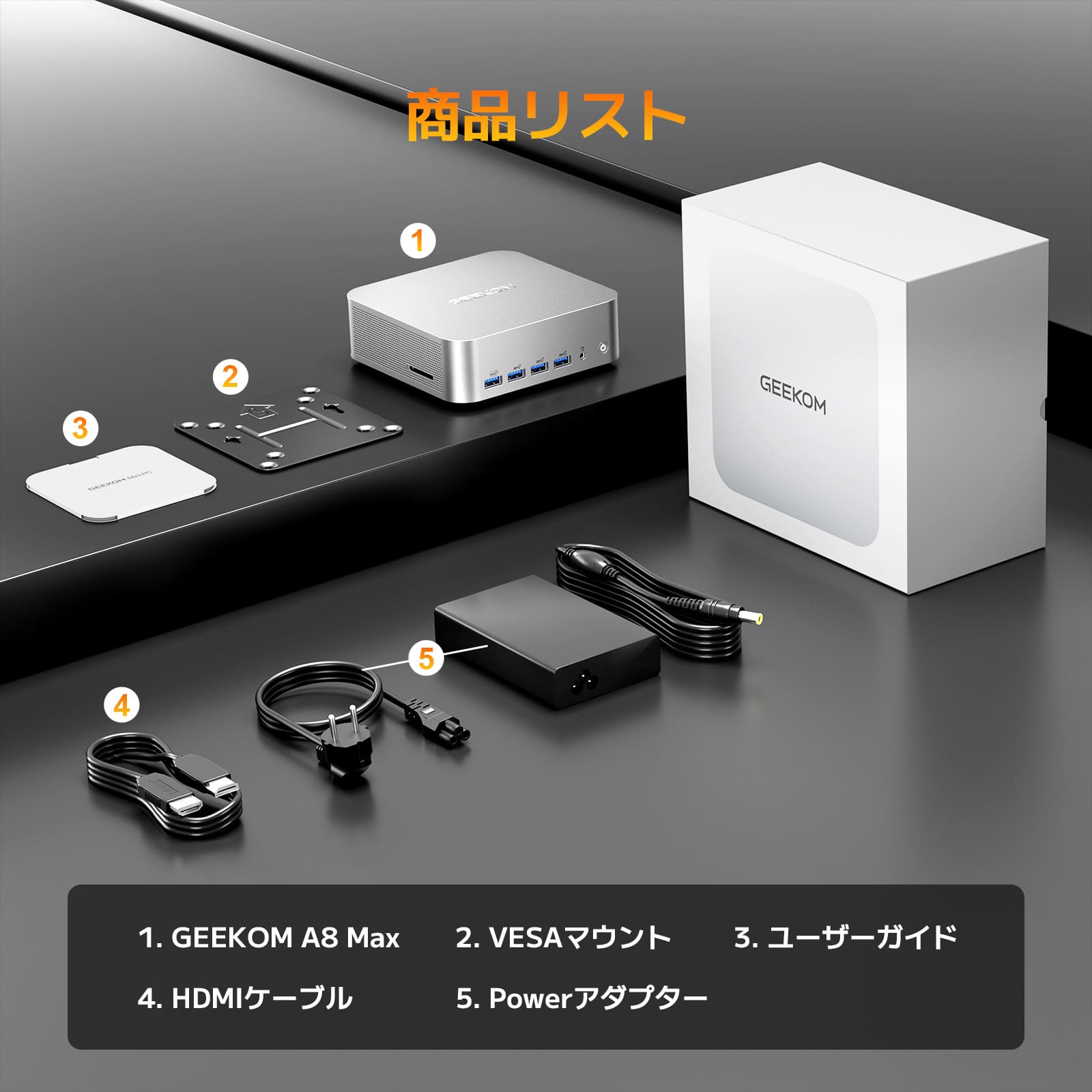 GEEKOM AI PC A8 MAX ミニPC AMD Ryzen R7 - 8845HS/R9 - 8945HS - 高性能AIミニＰＣ - 【公式】GEEKOM(ギーコム)日本