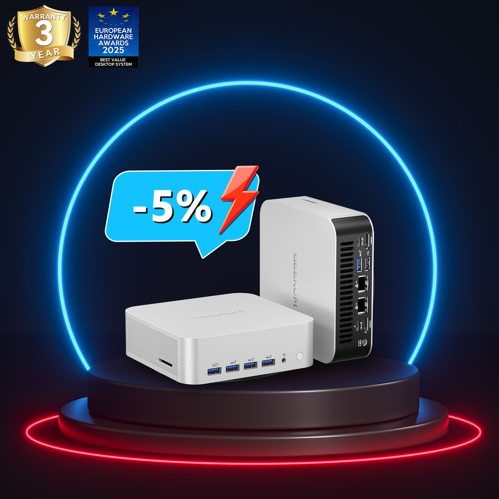 GEEKOM AE8 ミニPC AMD Ryzen R7-8845HS/R9-8945HS