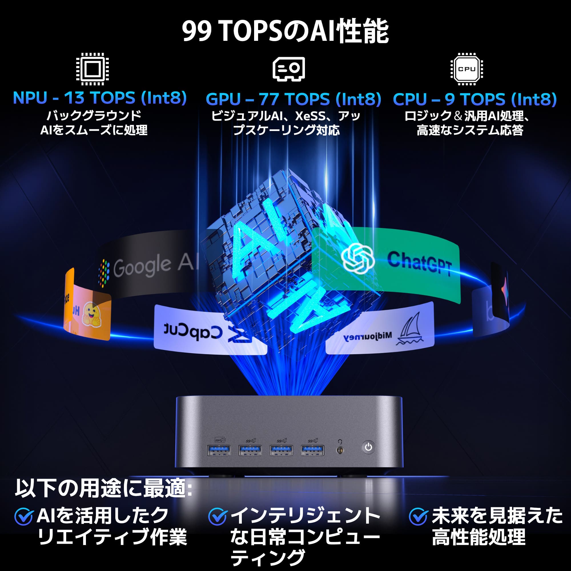 GEEKOM AI PC GT2 Mega ミニPC インテル® CORE™ Ultra9 - 285H - 高性能AIミニＰＣ - 【公式】GEEKOM(ギーコム)日本