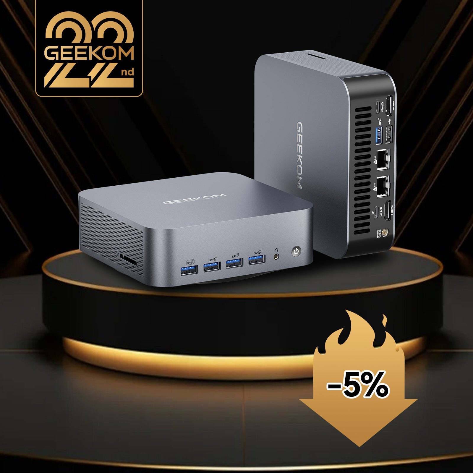 GEEKOM Mini IT12 | 多機能ミニPC - インテルCore i7/i5 & UHD