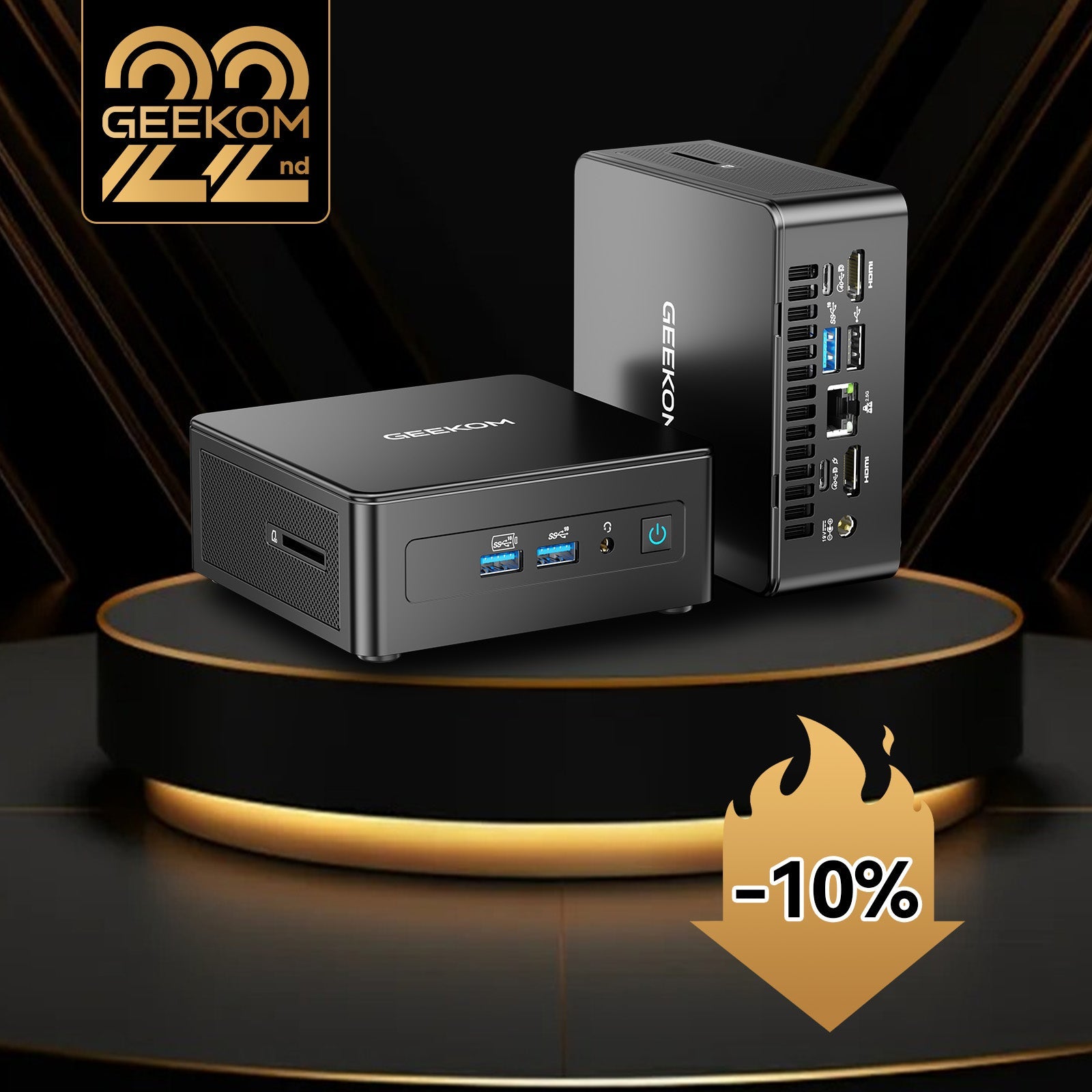 GEEKOM Mini IT12 | 多機能ミニPC - インテルCore i7/i5 & UHD