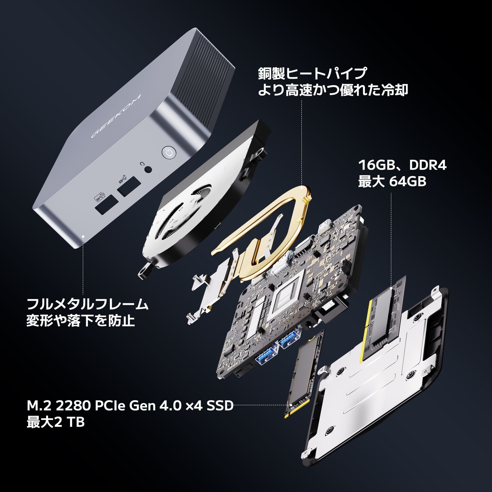 GEEKOM GT13 Pro 2025エディション ミニPC インテル® CORE™ I9 - 13900HK - 高性能AIミニPC |【公式】GEEKOM(ギコム)日本