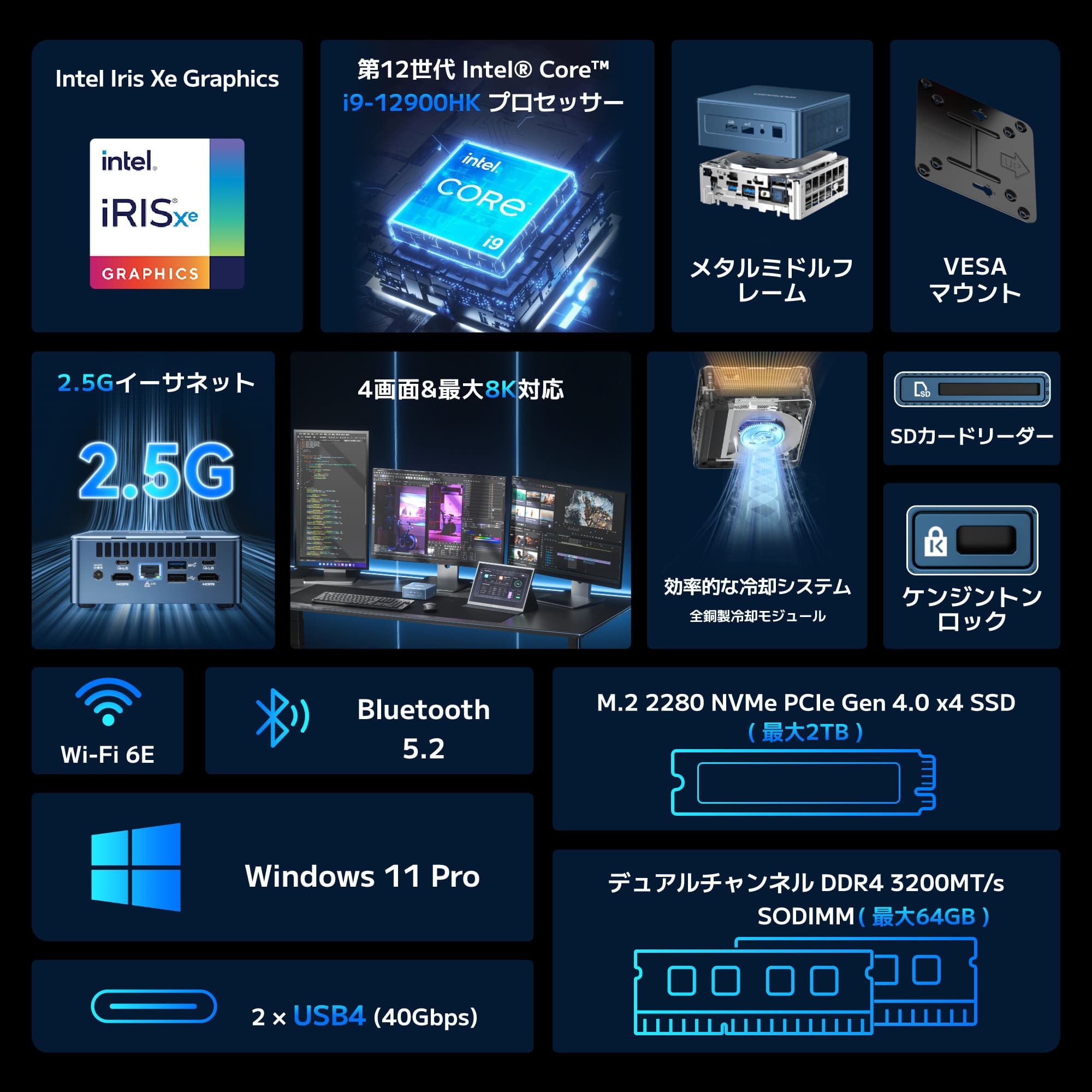 GEEKOM IT12 2025エディションミニPC 第12世代 インテル® Core™ I9 - 12900HK - 高性能AIミニＰＣ - 【公式】GEEKOM(ギーコム)日本